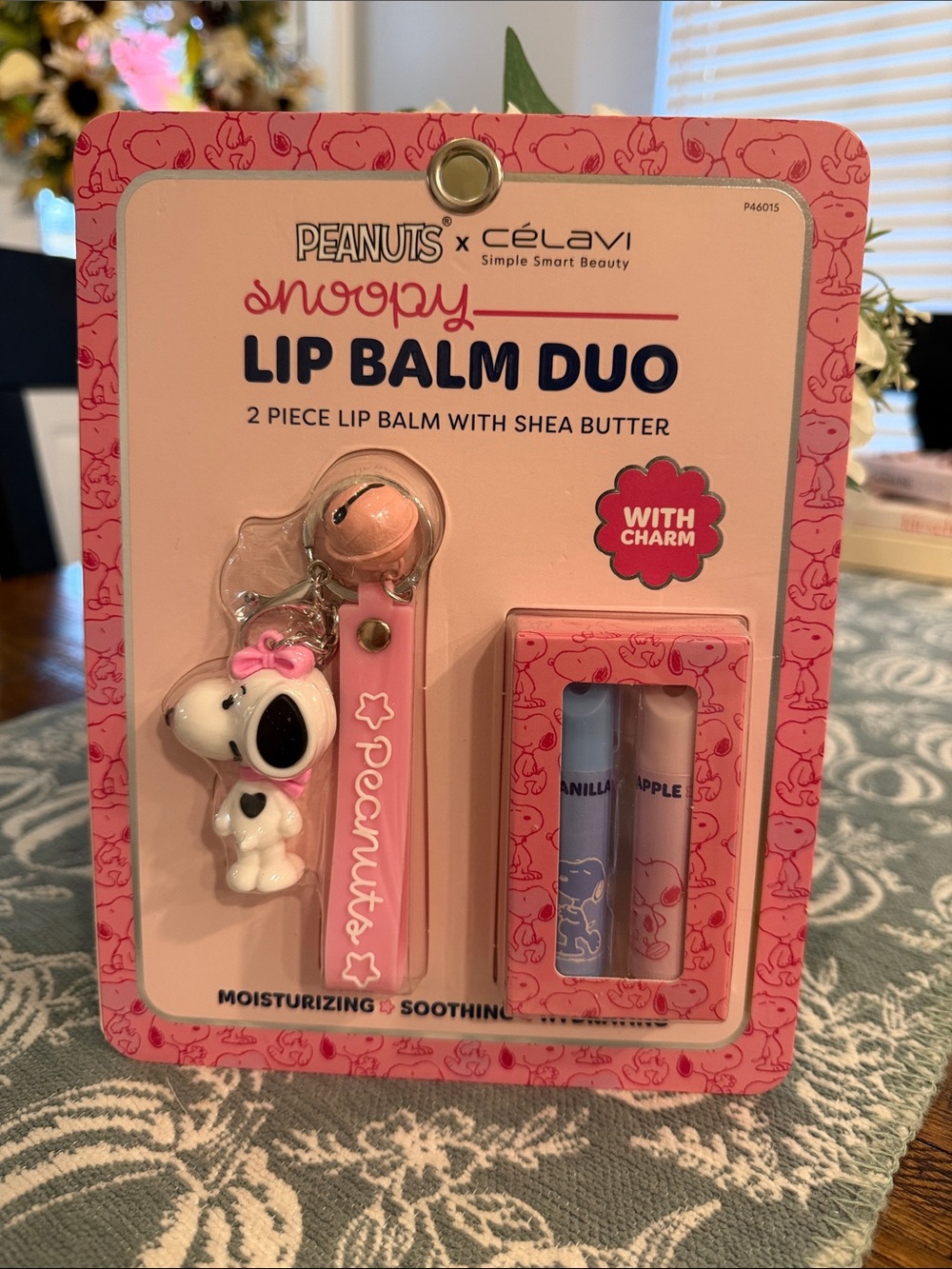 Snoopy Pink Lip Balm Duo with Charm